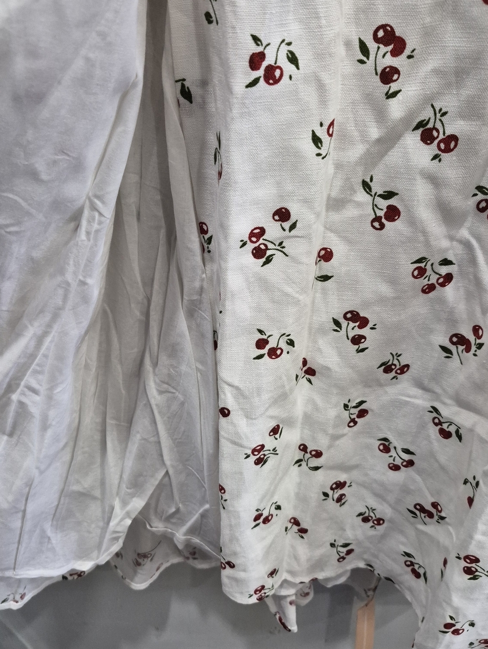 Reformation Weiss Linen Dress Cherry Pit - Picture 7 of 9